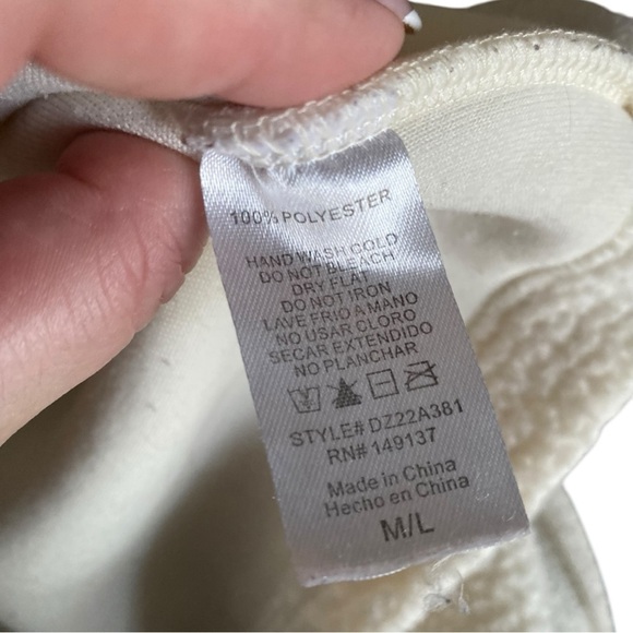 Forever 21 Double Zero Overized Cropped Hoodie I Size: M/L - Picture 8 of 9